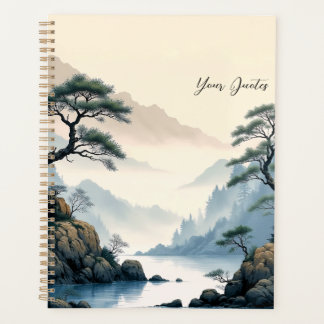 Agenda Pintura a Tinta Chinesa do Rio da Montanha Nebulos