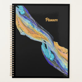 Agenda Pintura acrílica fluida feita em Planner