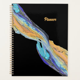 Agenda Pintura acrílica fluida feita em Planner