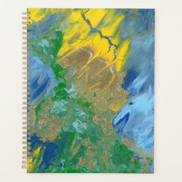 Agenda Pintura acrílica "Três Monstros"