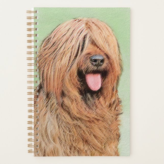Agenda Pintura Briard - Arte Cachorro Original (Frente)