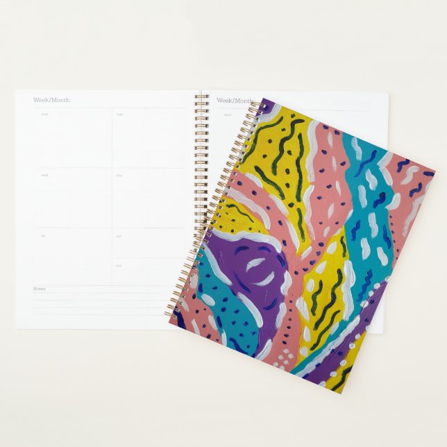 Agenda Pintura de Abstrato de Cor e Fluxo (Exibição)