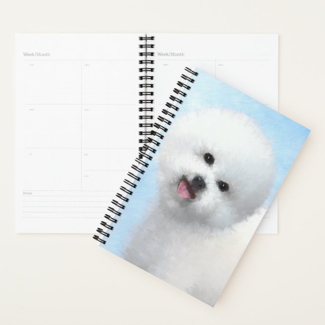 Agenda Pintura de Bichon Frise - Arte de Cachorro Origina (Exibição)