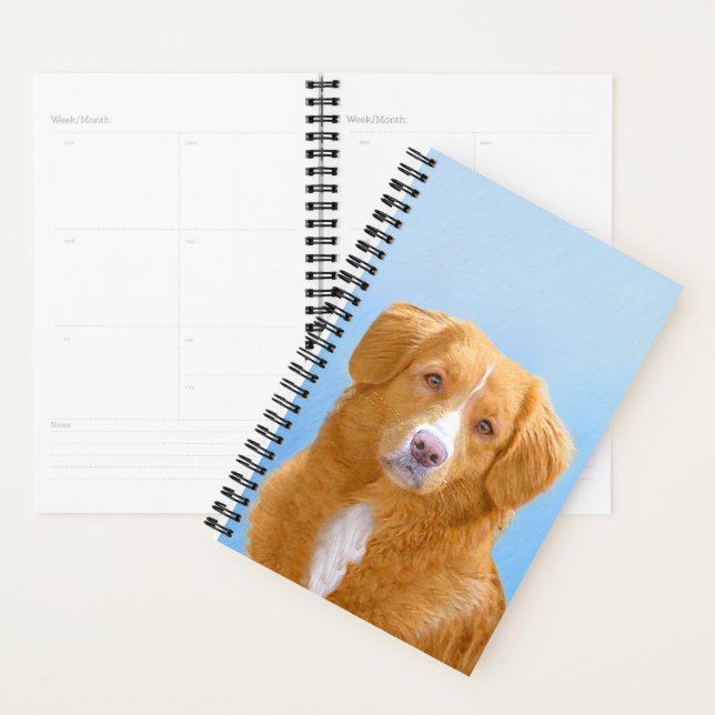 Agenda Pintura de Cachorro de Retriever com Tolerância a  (Exibição)