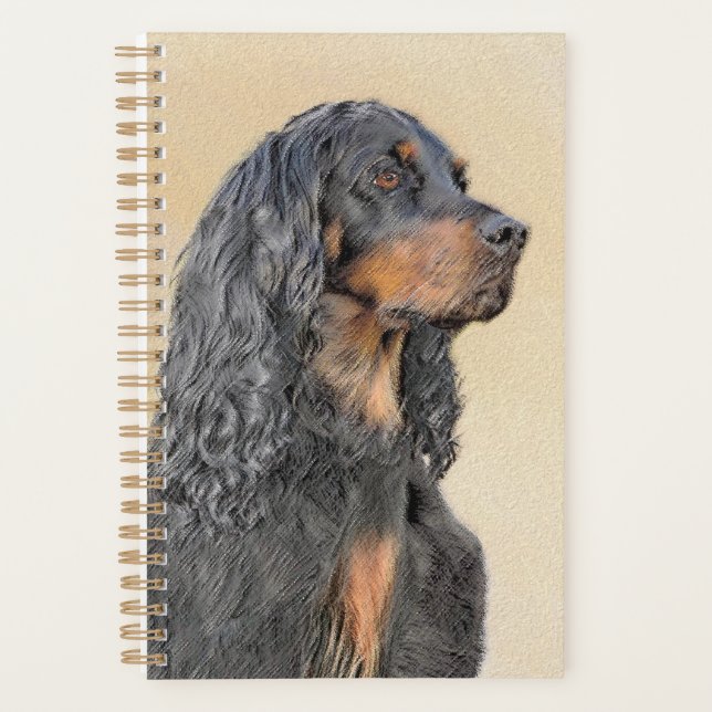 Agenda Pintura de Gordon Setter - Arte de Cachorro Origin (Frente)