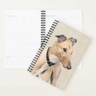 Agenda Pintura de Greyhound - Arte de Cachorro Original