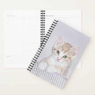 Agenda Pintura de Kitten Orange Tabby - Arte Original par