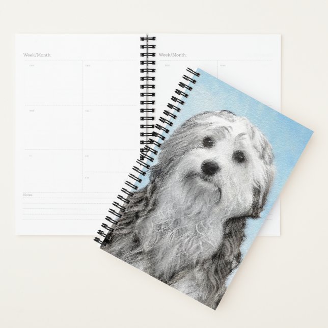 Agenda Pintura De Lowchen - Arte De Cachorro Original Cus (Exibição)
