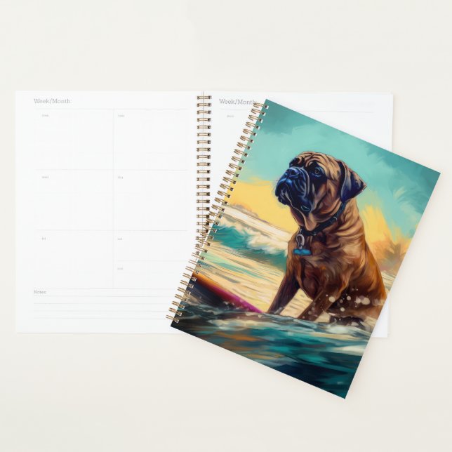 Agenda Pintura de Navegação em Praia Bullmastiff (Exibição)