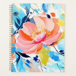 Agenda Pintura de padrão floral abstrato