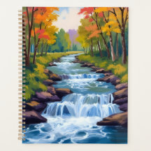 Pintura de Paisagem Natural de Cachoeira