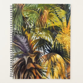 Agenda Pintura de Palmeira Tropical Colorida Original