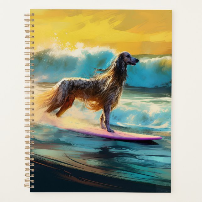 Agenda Pintura de surf em praia de hound afegã (Frente)