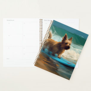 Agenda Pintura de Surf na Praia do Terrier Australiano