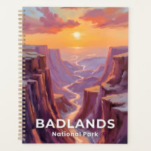 Pintura do Parque Nacional Badlands Dakota do Sul
