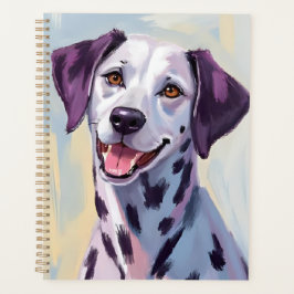 Agenda Pintura em Aquarela de Cachorro Dalmata