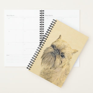 Agenda Pintura em Bruxelas Griffon - Arte original de cãe
