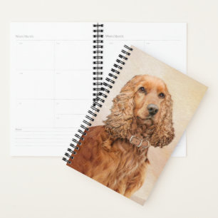 Agenda Pintura em espanhol com Cocker Inglês - Arte Orig