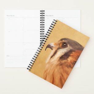 Agenda Pintura em Kestrel Americano - Arte original sobre