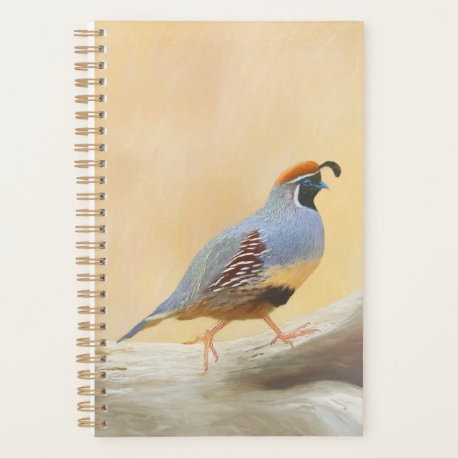 Agenda Pintura em Quail de Gambrel — Arte original sobre  (Frente)