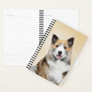 Agenda Pintura Islandesa Do Cão - Arte Original Do Cão