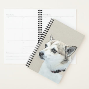Agenda Pintura Norueguesa De Lundehund - Arte Original De