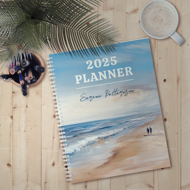 Agenda Pintura personalizável da cena poética do oceano (Criador carregado)