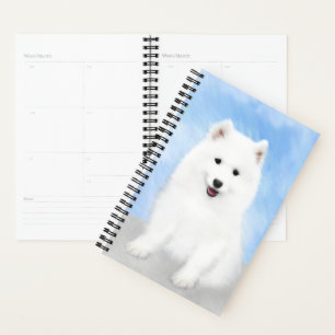 Agenda Pintura Samoyed Puppy - Arte Cachorra Original