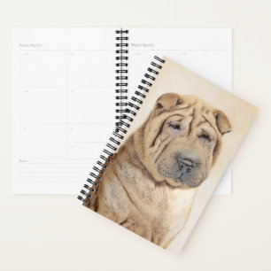 Agenda Pintura Shar Pei - Arte Cachorra Original