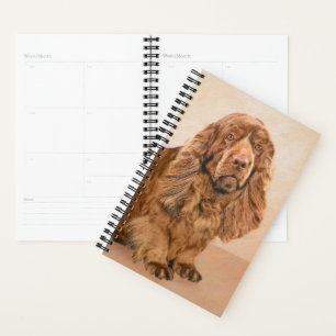 Agenda Pintura Sussex Spaniel - Arte Cachorosa Original