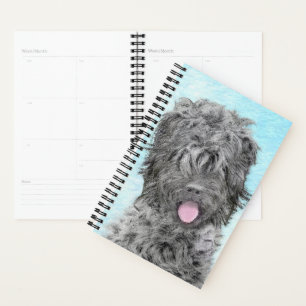 Agenda Pintura Terrier russa negra - Cachorro original bo