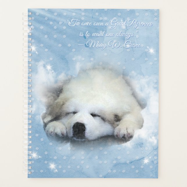 Agenda Pirenéus excelentes Sleepy Puppy WC (Frente)