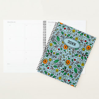 Agenda Piso de Flor Personalizado Laranja Piso Berry no T
