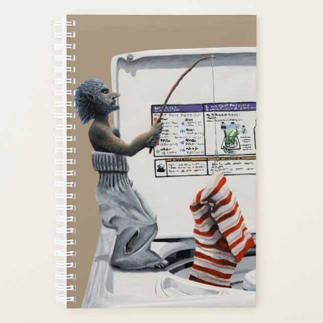 Agenda Pista de pesca criminosa ladrão Fantasia Planejado (Frente)