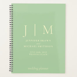 Agenda Pistachio & Cream Formal Simple Day Wedding