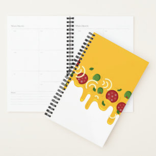 Agenda Pizza de Queijo Derretido Divertida Retro Keto Fes