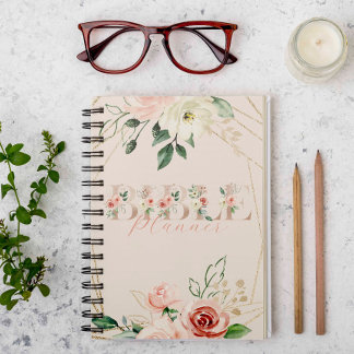Agenda Placa de Bíblia de Aquarela Floral