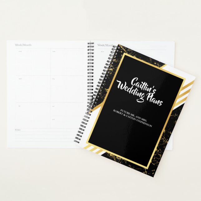 Agenda plafusor Dourado de faixas de mármore (Exibição)