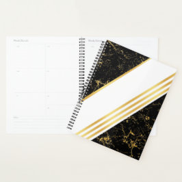 Agenda plafusor Dourado de faixas de mármore