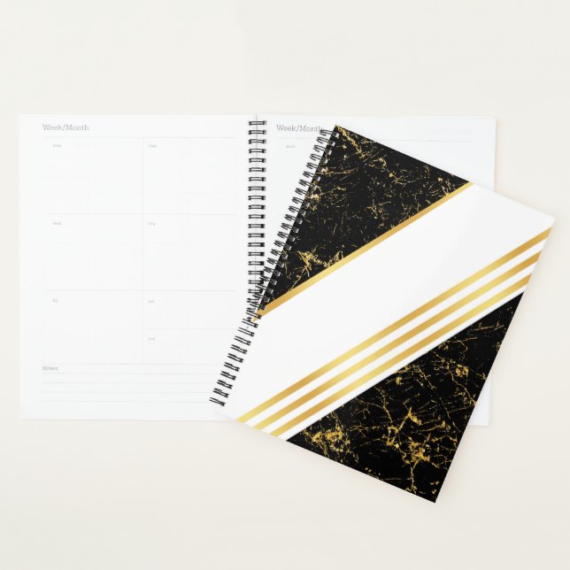 Agenda plafusor Dourado de faixas de mármore (Exibição)