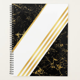 Agenda plafusor Dourado de faixas de mármore