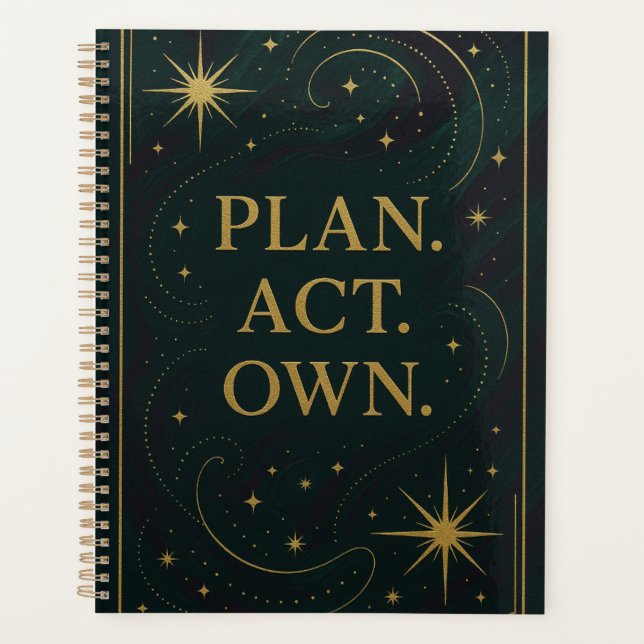 Agenda “PLAN. ACT. OWN.” A Spirit-Wired™ Planner (Frente)