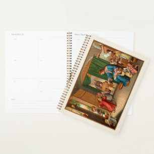 Agenda Planeador da cozinha da família Santa