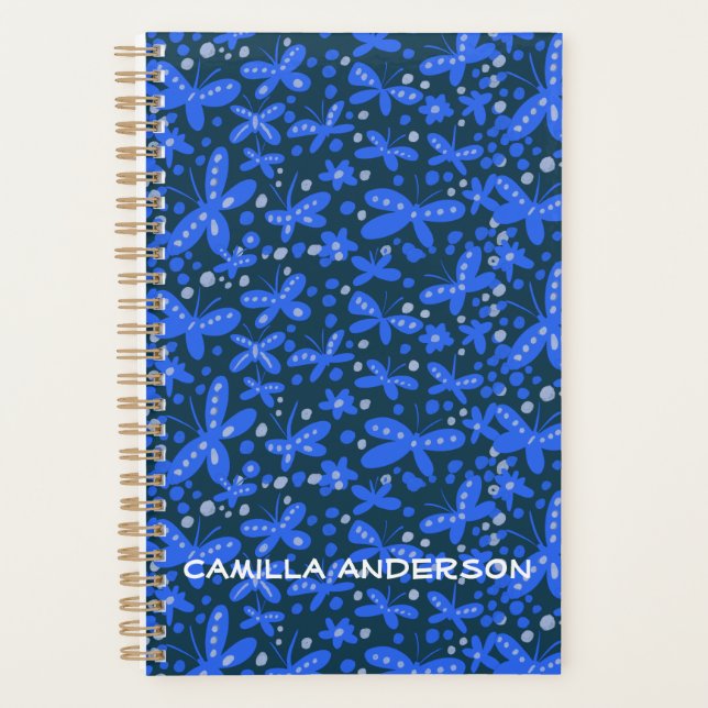 Agenda Planeador de borboletas azuis (Frente)