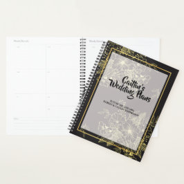 Agenda Planeador de Casamento de Rosas ouros