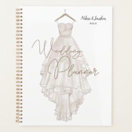 Agenda Planeador de Casamento Floral Elegante Rosa Modern