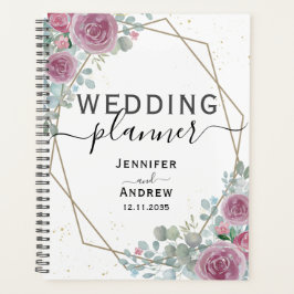 Agenda Planeador de Casamento Floral Russo Eucalyptus & R