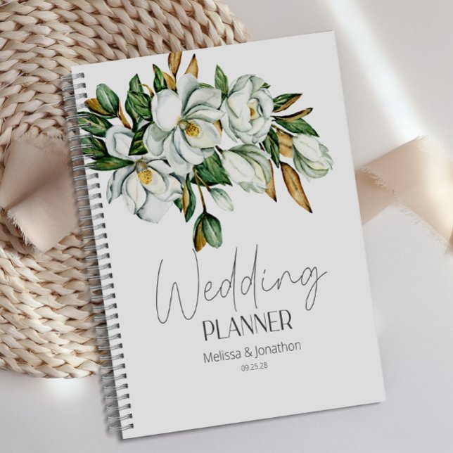 Agenda Planeador de Casamento Russo Floral da Magnolia Br (Criador carregado)