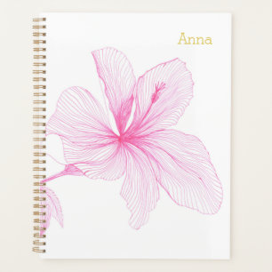 Agenda Planeador de casamentos, elegante, floral rosa, co