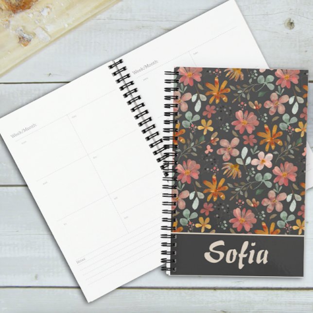 Agenda Planeador de cinzas botânicas de nomes verdes de p (Criador carregado)